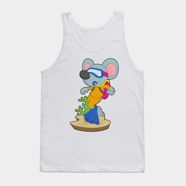 Mouse Diver Oxygen bottle Diving Tank Top by Markus Schnabel